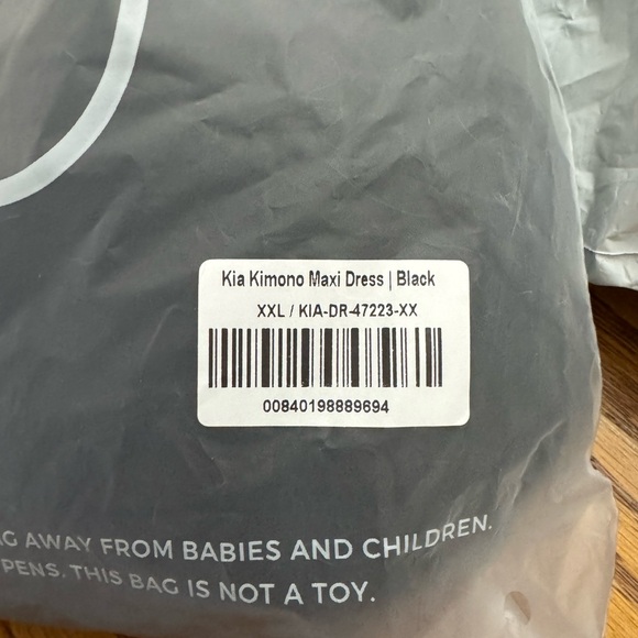Baltic Born- Black Kia Kimono Maxi Dress - Picture 5 of 11